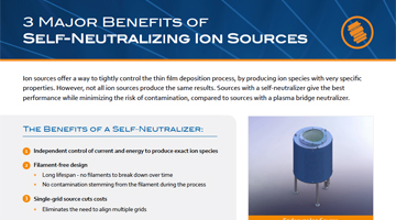 3 Major Benefits of Self-Neutralizing Ion Sources infographic